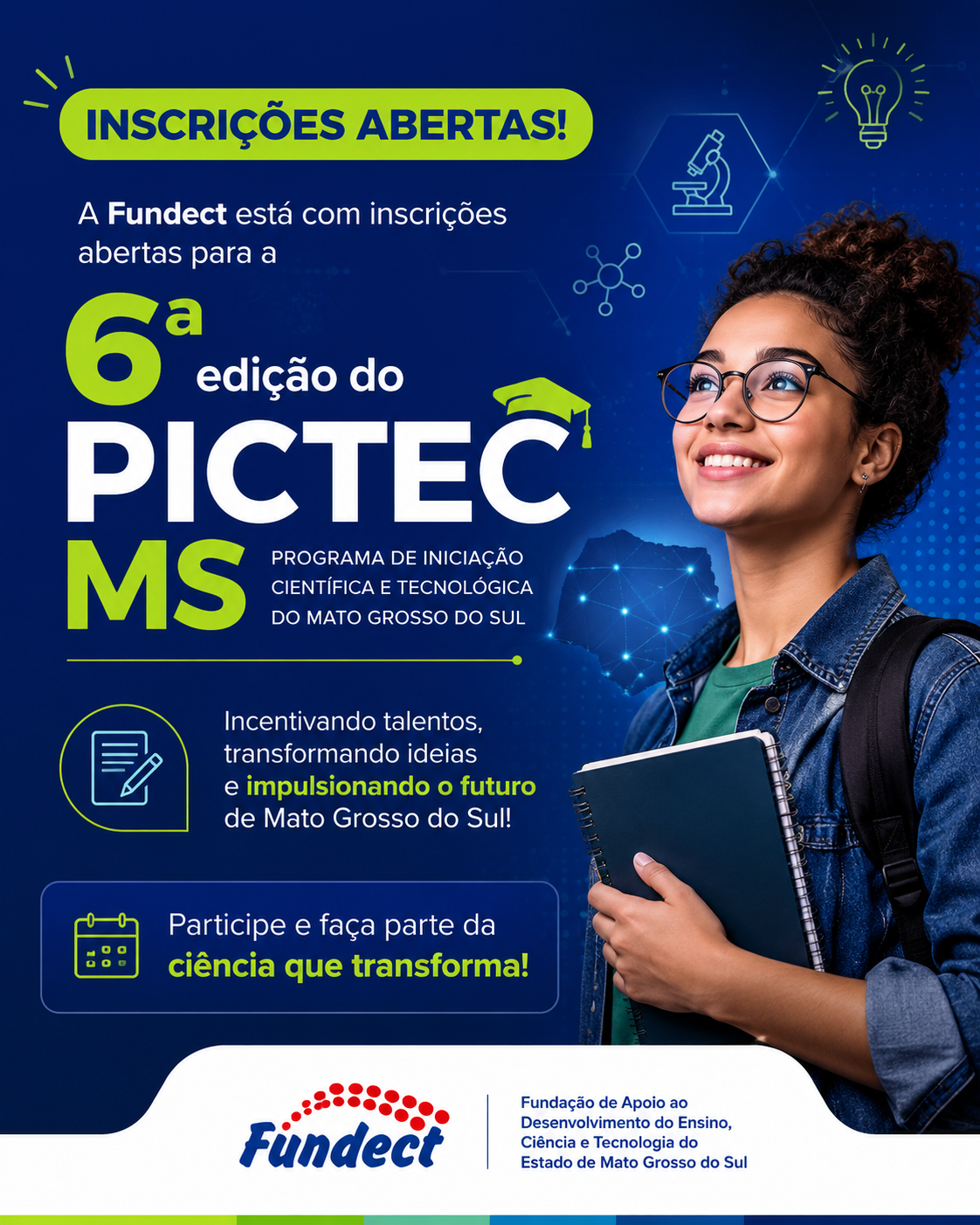 Fundect abre inscrições para a 6ª edição do PICTEC MS